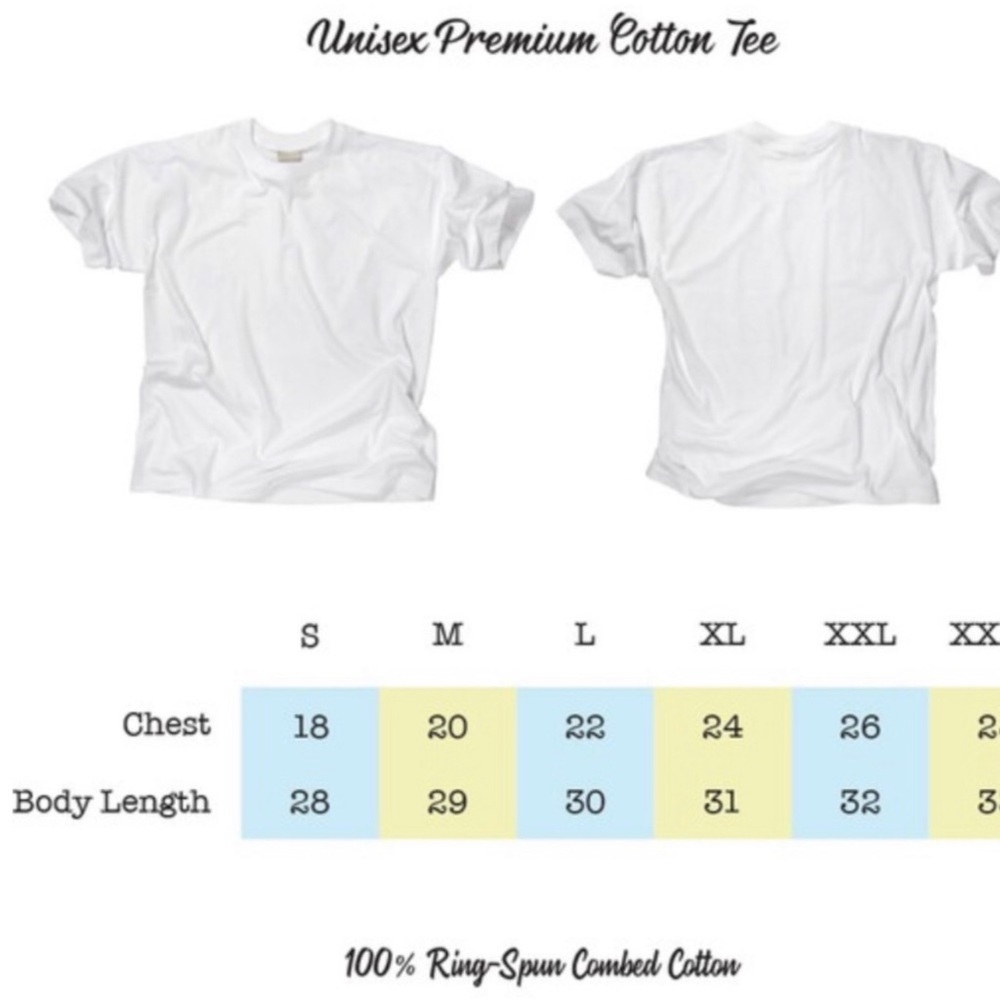 1 LEFT! Unisex Premium Ring Spun Cotton Pre Shrunk Pre Washed Graphic Tshirt - Picture 4 of 5